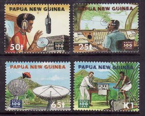 Papua New Guinea-Sc#902-5- id6-unused NH set-Broadcasting-Radio-1996-