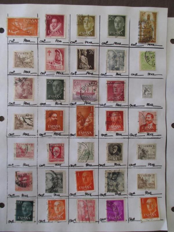 175 Spain Hinged On Pages- Unchecked - As Received - See Scans (R15)