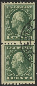 US #441 VF/XF pair, a rare used pair,  SUPER COLOR!