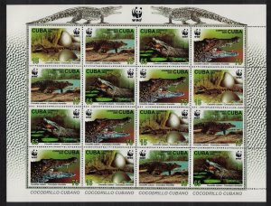 Caribic WWF Crocodile Sheetlet of 4 sets 2003 MNH SC#4342-4345