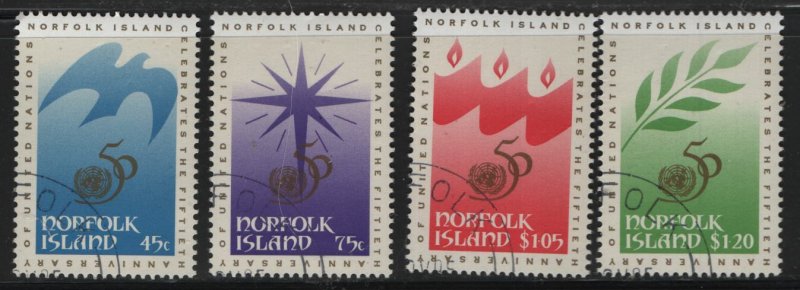 NORFOLK ISLANDS, 592-595  USED  SET