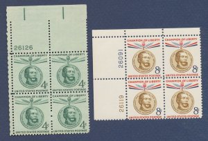 USA - Scott 1117-1118 - MNH Plate Blocks -Champion of Liberty