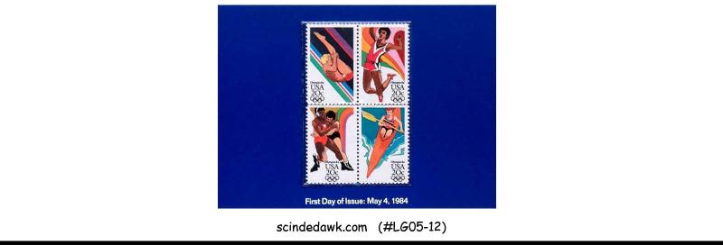 UNITED STATES USA - 1984 OLYMPIC MENS 4 X 400 M RELAY PANEL MNH
