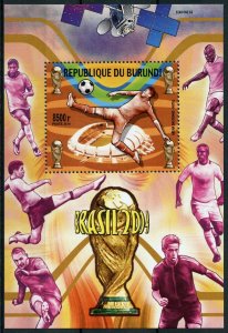 Burundi 2014 MNH FIFA World Cup Football Brazil 1v M/S Soccer Sports Stamps 