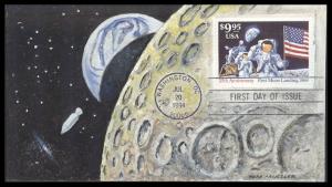 #2842 First Moon Landing Silverwing FDC