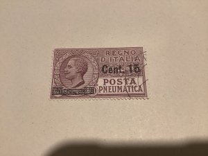 Italy 1924 surcharge posta Pneumatica stamp Ref A317 