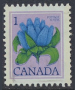 Canada  SC# 705  Used  colur shift  Flowers perf 12½ x 12 see details & scans