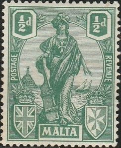 Malta, #99 Mint Hinged  From 1922-226  hinge remnants