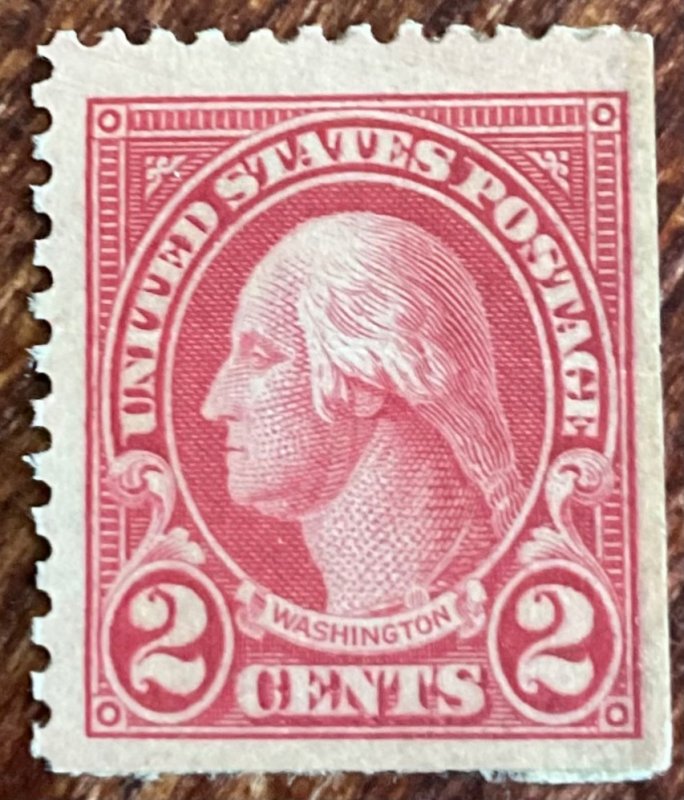US #634d MNG Booklet Single Adhesion on back George Washington L10