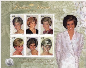 Guyana 1997 PRINCESS DIANA Sheet Perforated Mint (NH)