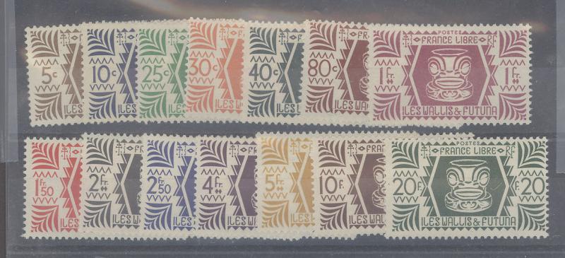 Wallis & Futuna 127-140 Mint F-VF LH