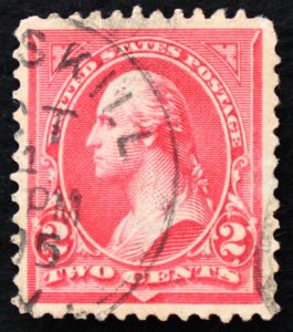 U.S. Used Stamp Scott #267 2c Washington, Superb. 1895 Catskill Cancel. A Gem!