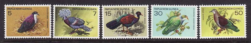 Papua New Guinea-Sc#465-9-unused NH set-1977-Protected Birds