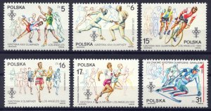 POLAND - 1984 OLYMPIC GAMES - 6V- MINT NH