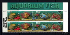 BOBPLATES #3317-20 Aquarium Fish Top Plate Block B1111 F-VF NH SCV=$5.2
