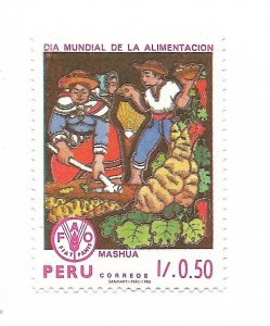 PERU 1987 WORLD ALIMENTATION DAY FOOD FAO UNITED NATIONS SCOTT 911 MINT NH