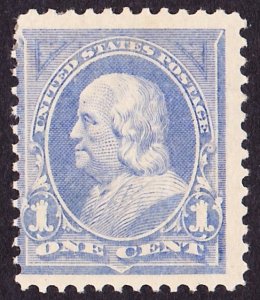 Scott 246, Unused OG, 1c Bureau Unwatermarked, HR, Creases, Hinge Thin