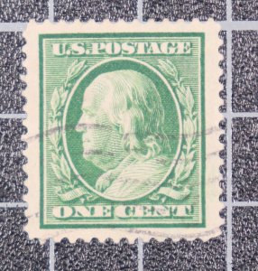 Scott 374 - 1 Cent Franklin - Used - PSE Cert Grade 95J - SCV - $100.00