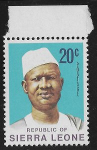 Sierra Leone #430 20c Pres Siaka Stevens ~ MNH