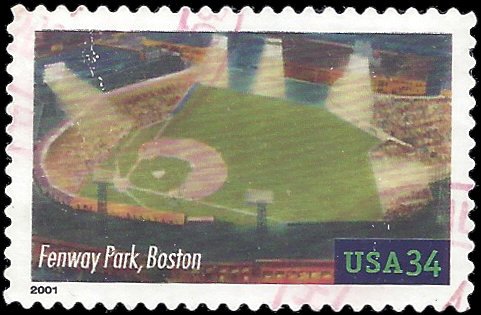 #3516 34c Legendary Playing Fields Fenway Park 2001 Used