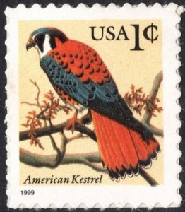 SC#3031 1¢ American Kestrel Single (1999) SA