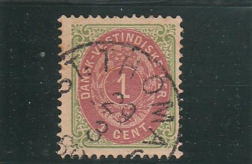 Danish West Indies  Scott#  5  Used  (1874 Numeral)