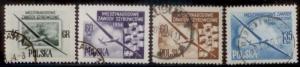 Poland 1954 SC# 624-7 Planes Used L282-3