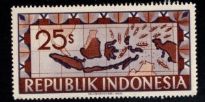 Republic of Indonesia Scott 56 MH* Map of Indonesian Archipelago with ships