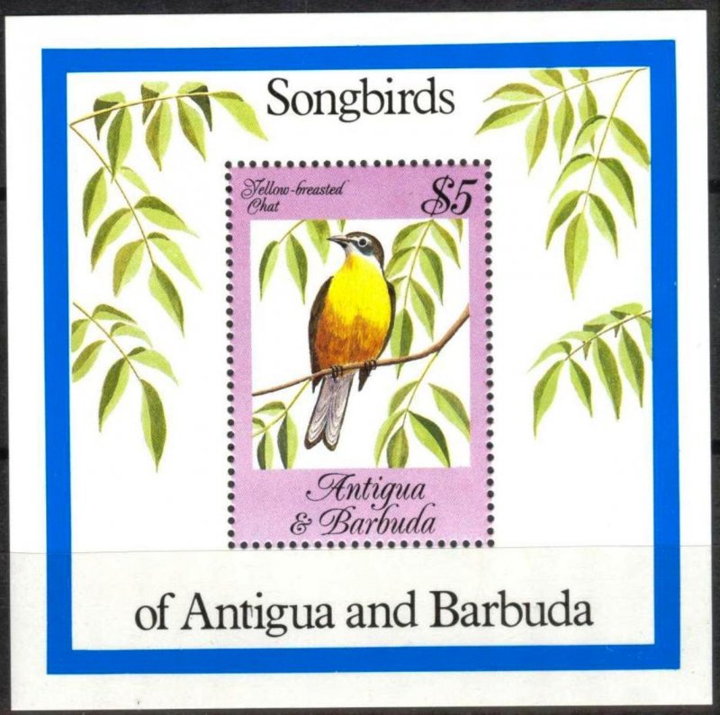 Antigua & Barbuda 1984 Singing Birds S/S MNH