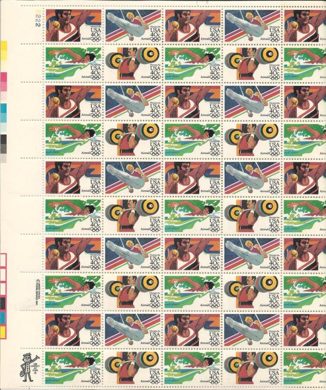 US #C105 -C108 $0.40c 1984 Olympics (MNH) CV $56.50