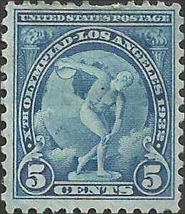 # 719 Mint FAULT Blue 10th Olympic Games