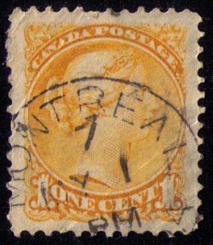 CANADA Sc #35a Orange Shade VERY FINE