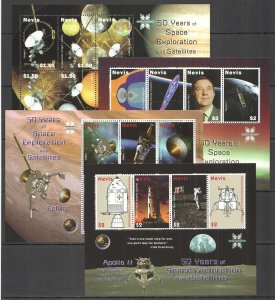 A1392 2008 Nevis 50 Years Of Space Exploration & Satellites 4Kb Mnh