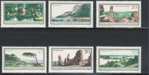 German Democratic Republic 1966 National Parks Scott # 831 - 836 MNH