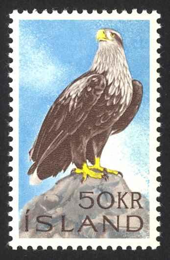 Iceland Sc# 378 MNH 1966 50k White-tailed Sea Eagle