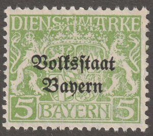 Bavarian stamp, Scott#039,  used, hinged,  #B-039