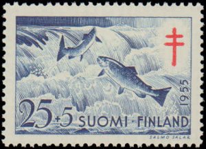 Finland #B129-B131, Complete Set(3), 1955, Fish, Never Hinged