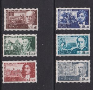 France   #B434-B439   MNH  1970 portraits