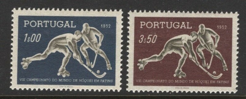 Portugal 1952 Roller Skate Hockey set Sc# 749-50 mint