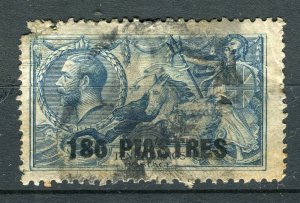 BRITISH LEVANT; 1920s early GV Seahorses issue used 180/10s value ( flaws)