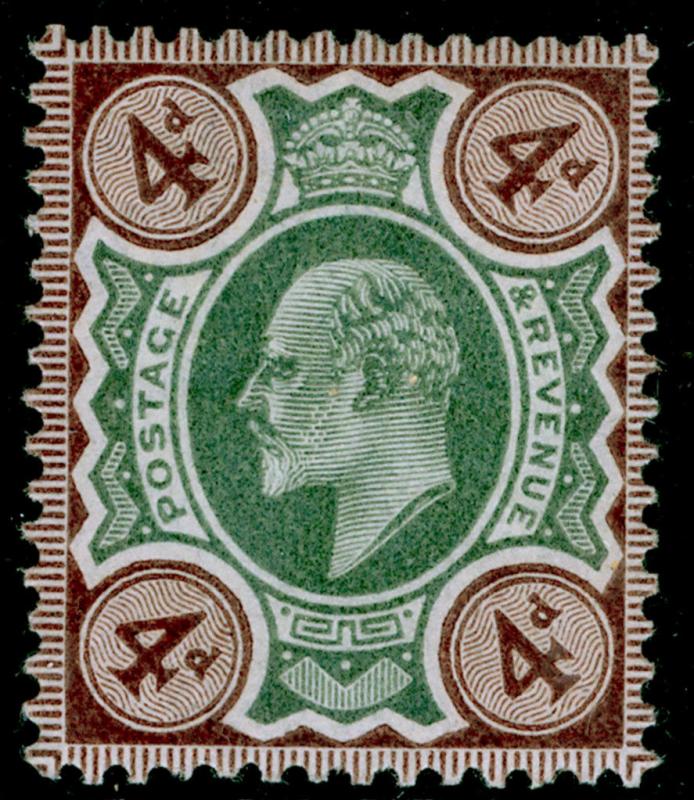 SG235 SPEC M23(-), 4d deep green & DEEP brown, LH MINT. UNLISTED.