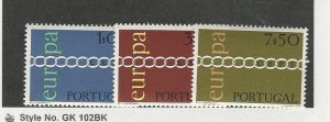 Portugal, Postage Stamp, #1094-1096 Mint LH, 1971 Europa