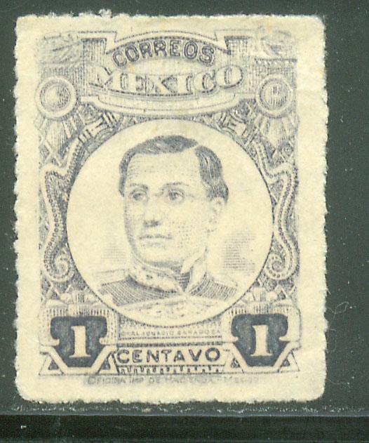 MEXICO 609, 1cent LILAC GRAY SHADE UNUSED, H OG. F-VF.