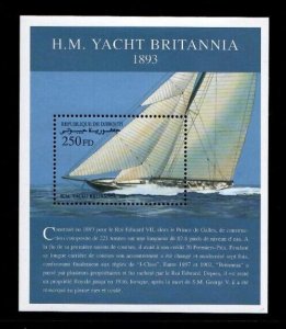 Djibouti 2000 - Ships Yachts - Souvenir Stamp Sheet - Scott #821 - MNH