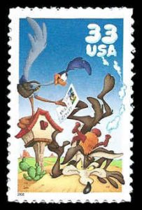 PCBstamps   US #3392a 33c Road Runner/Wile Coyote, MNH, (4)