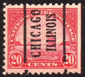 1923, US 20c, San Francisco Bay, Used, Chicago precancel, Sc 567