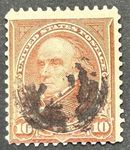 USA SC#282C, 1897-1903 10c, brown, Webster Type 1, Used, VG