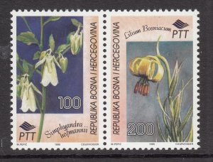 Bosnia and Herzegovina 223 Flowers MNH VF