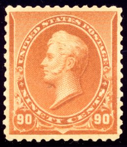 US 229 90c Small Bank Note 1890 Commodore Oliver Hazard Perry PSAG cert VF NH