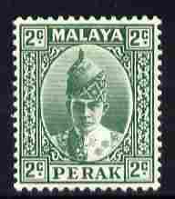 Malaya - Perak 1938-41 Sultan 2c green mounted mint SG104